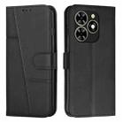 For Tecno Spark Go 2024 / POP 8 Stitching Calf Texture Buckle Leather Phone Case(Black) - 1