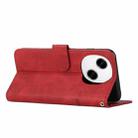 For Tecno Spark Go 1 Stitching Calf Texture Buckle Leather Phone Case(Red) - 3