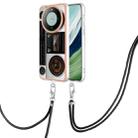 For Huawei Mate 60 Pro Electroplating Dual-side IMD Phone Case with Lanyard(Retro Radio) - 1