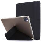 For iPad Pro 11 (2020/2018) / Air 2020 10.9 Multi-folding Horizontal Flip PU Leather + Shockproof TPU Tablet Case with Holder & Pen Slot(Black) - 1