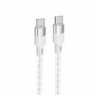 hoco X99 Crystal Junction 60W USB-C / Type-C to USB-C / Type-C Silicone Charging Data Cable, Length:1m(Grey) - 1