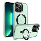 For iPhone 13 Pro Max MagSafe Holder Skin-feel PC Hybrid TPU Phone Case(Matcha Green) - 1