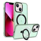 For iPhone 13 Skin-feel MagSafe Holder PC Hybrid TPU Phone Case(Matcha Green) - 1