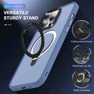 For iPhone 16 Pro Max Skin-feel MagSafe Holder PC Hybrid TPU Phone Case(Blue) - 3