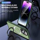 For iPhone 16 Pro Max Skin-feel MagSafe Holder PC Hybrid TPU Phone Case(Green) - 2