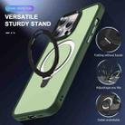 For iPhone 16 Pro Max Skin-feel MagSafe Holder PC Hybrid TPU Phone Case(Green) - 3