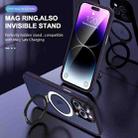 For iPhone 16 Pro Max Skin-feel MagSafe Holder PC Hybrid TPU Phone Case(Dark Purple) - 2