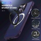 For iPhone 16 Pro Max Skin-feel MagSafe Holder PC Hybrid TPU Phone Case(Dark Purple) - 3