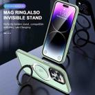 For iPhone 16 Pro Max Skin-feel MagSafe Holder PC Hybrid TPU Phone Case(Matcha Green) - 2