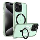 For iPhone 16 Pro Skin-feel MagSafe Holder PC Hybrid TPU Phone Case(Matcha Green) - 1