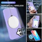 For iPhone 16 Plus Skin-feel MagSafe Holder PC Hybrid TPU Phone Case(Purple) - 3