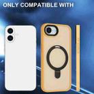 For iPhone 16e Skin-feel MagSafe Holder PC Hybrid TPU Phone Case(Orange) - 2