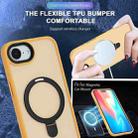 For iPhone 16e Skin-feel MagSafe Holder PC Hybrid TPU Phone Case(Orange) - 3