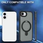 For iPhone 16e Skin-feel MagSafe Holder PC Hybrid TPU Phone Case(Black) - 2