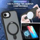 For iPhone 16e Skin-feel MagSafe Holder PC Hybrid TPU Phone Case(Black) - 3