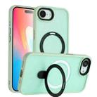 For iPhone 16e Skin-feel MagSafe Holder PC Hybrid TPU Phone Case(Matcha Green) - 1