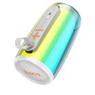hoco HC18 Jumper Colorful Luminous Outdoor Bluetooth 5.1 Speaker Support TF Card / FM / TWS(White) - 1