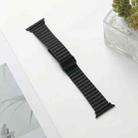 For Apple Watch SE 2023 44mm Water Ripple Magnetic Folding Buckle Watch Band, Style: Bold Version(Black) - 2