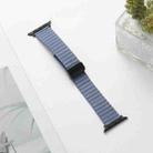 For Apple Watch Series 9 45mm Water Ripple Magnetic Folding Buckle Watch Band, Style: Bold Version(Light Blue) - 2