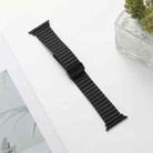 For Apple Watch Series 9 45mm Water Ripple Magnetic Folding Buckle Watch Band, Style: Bold Version(Black) - 2
