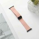 For Apple Watch Series 9 45mm Water Ripple Magnetic Folding Buckle Watch Band, Style: Bold Version(Pink) - 2