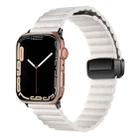 For Apple Watch Series 9 41mm Water Ripple Magnetic Folding Buckle Watch Band, Style: Bold Version(Starlight Color) - 1