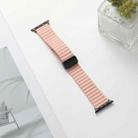 For Apple Watch Series 8 45mm Water Ripple Magnetic Folding Buckle Watch Band, Style: Bold Version(Pink) - 2