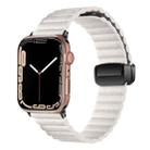 For Apple Watch SE 2022 44mm Water Ripple Magnetic Folding Buckle Watch Band, Style: Bold Version(Starlight Color) - 1