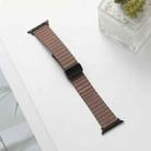 For Apple Watch Series 7 41mm Water Ripple Magnetic Folding Buckle Watch Band, Style: Bold Version(Light Brown) - 2