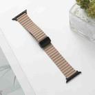 For Apple Watch SE 40mm Water Ripple Magnetic Folding Buckle Watch Band, Style: Bold Version(Khaki) - 2