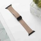 For Apple Watch Series 4 40mm Water Ripple Magnetic Folding Buckle Watch Band, Style: Bold Version(Khaki) - 2