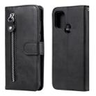For Samsung Galaxy A21s Fashion Calf Texture Zipper Horizontal Flip Leather Case with Holder & Card Slots & Wallet(Black) - 1
