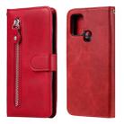 For Samsung Galaxy A21s Fashion Calf Texture Zipper Horizontal Flip Leather Case with Holder & Card Slots & Wallet(Red) - 1