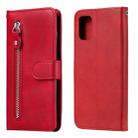 For Samsung Galaxy A31 Fashion Calf Texture Zipper Horizontal Flip Leather Case with Holder & Card Slots & Wallet(Red) - 1