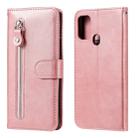 For Samsung Galaxy M31 Fashion Calf Texture Zipper Horizontal Flip Leather Case with Holder & Card Slots & Wallet(Rose Gold) - 1