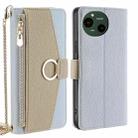 For Sharp Aquos R9 Crossbody Litchi Texture Leather Phone Case(Blue) - 1