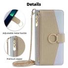 For Sharp Aquos R9 Crossbody Litchi Texture Leather Phone Case(Blue) - 2