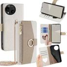 For Sharp Aquos R10 Crossbody Litchi Texture Leather Phone Case(White) - 1