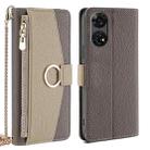 For ZTE Anshin Family Crossbody Litchi Texture Leather Phone Case(Grey) - 1