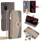 For Rakuten Big S Crossbody Litchi Texture Leather Phone Case(Grey) - 1
