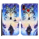 For Samsung Galaxy A10s Colored Drawing Pattern Horizontal Flip Leather Case with Holder & Card Slots & Wallet(Sunrise Wolf) - 1