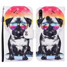 For Samsung Galaxy A20e / A10e Colored Drawing Pattern Horizontal Flip Leather Case with Holder & Card Slots & Wallet(Glasses Dog) - 1