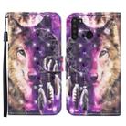 For Samsung Galaxy A21 Colored Drawing Pattern Horizontal Flip Leather Case with Holder & Card Slots & Wallet(Wind Chime Wolf) - 1
