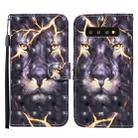 For Samsung Galaxy S10 Colored Drawing Pattern Horizontal Flip Leather Case with Holder & Card Slots & Wallet(Thunder Lion) - 1