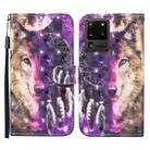 For Samsung Galaxy S20 Ultra Colored Drawing Pattern Horizontal Flip Leather Case with Holder & Card Slots & Wallet(Wind Chime Wolf) - 1