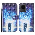 For Samsung Galaxy S20 Ultra Colored Drawing Pattern Horizontal Flip Leather Case with Holder & Card Slots & Wallet(Lion) - 1
