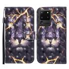 For Samsung Galaxy S20 Ultra Colored Drawing Pattern Horizontal Flip Leather Case with Holder & Card Slots & Wallet(Thunder Lion) - 1