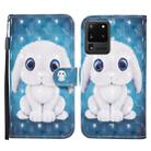 For Samsung Galaxy S20 Ultra Colored Drawing Pattern Horizontal Flip Leather Case with Holder & Card Slots & Wallet(Rabbit) - 1