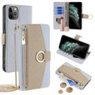 For iPhone 11 Pro Crossbody Litchi Texture Leather Phone Case(Blue) - 1