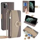For iPhone 11 Pro Crossbody Litchi Texture Leather Phone Case(Grey) - 1